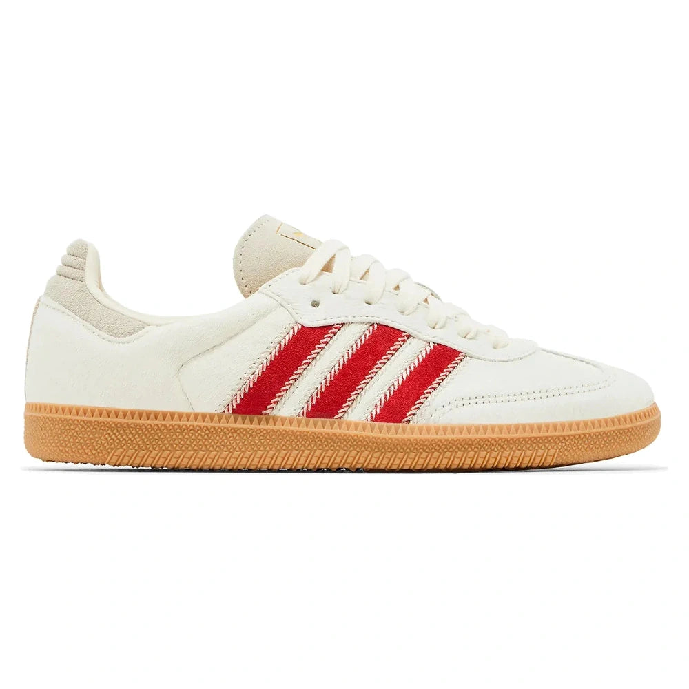 Tênis Adidas Samba OG Pony Hair Wonder Beige Better Scarlet Branco