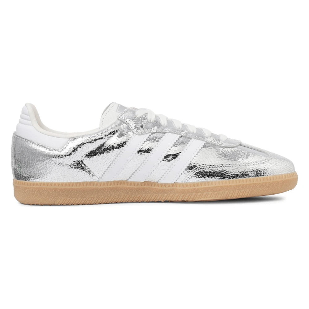 Tênis Adidas Samba OG Silver Metallic Cracked Leather Prateado - foto 2