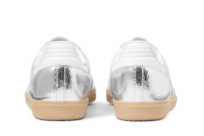 Tênis Adidas Samba OG Silver Metallic Cracked Leather Prateado