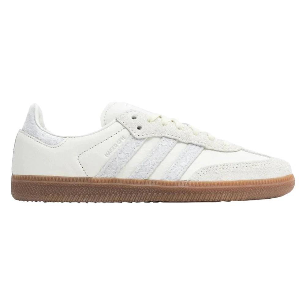 Tênis Adidas Samba OG x Naked Consortium Off White Crystal White Branco