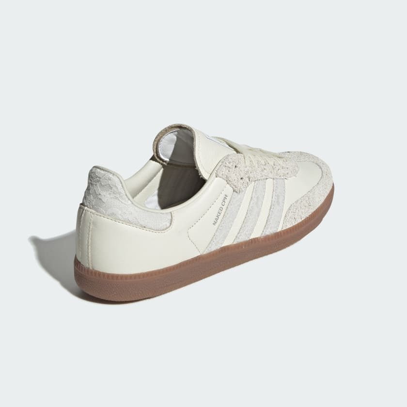 Tênis adidas Samba Og x Naked Consortium Off White Crystal White Branco
