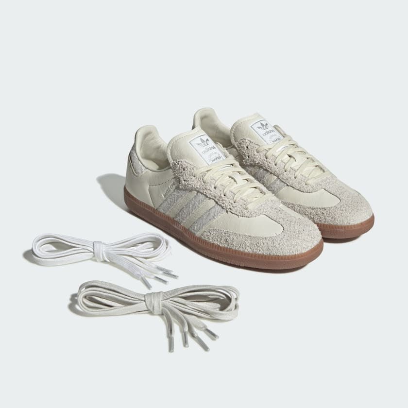 Tênis adidas Samba Og x Naked Consortium Off White Crystal White Branco