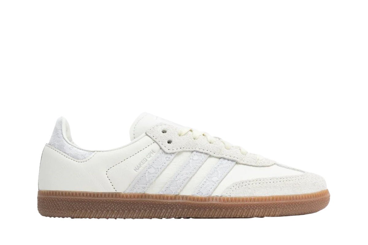 Tênis adidas Samba Og x Naked Consortium Off White Crystal White Branco