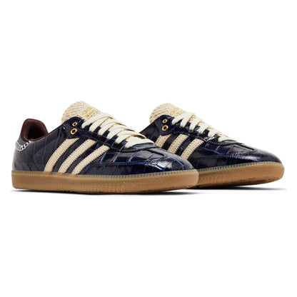 Tênis Adidas Samba x Wales Bonner Collegiate Navy Wonder White Azul Marinho - foto 5