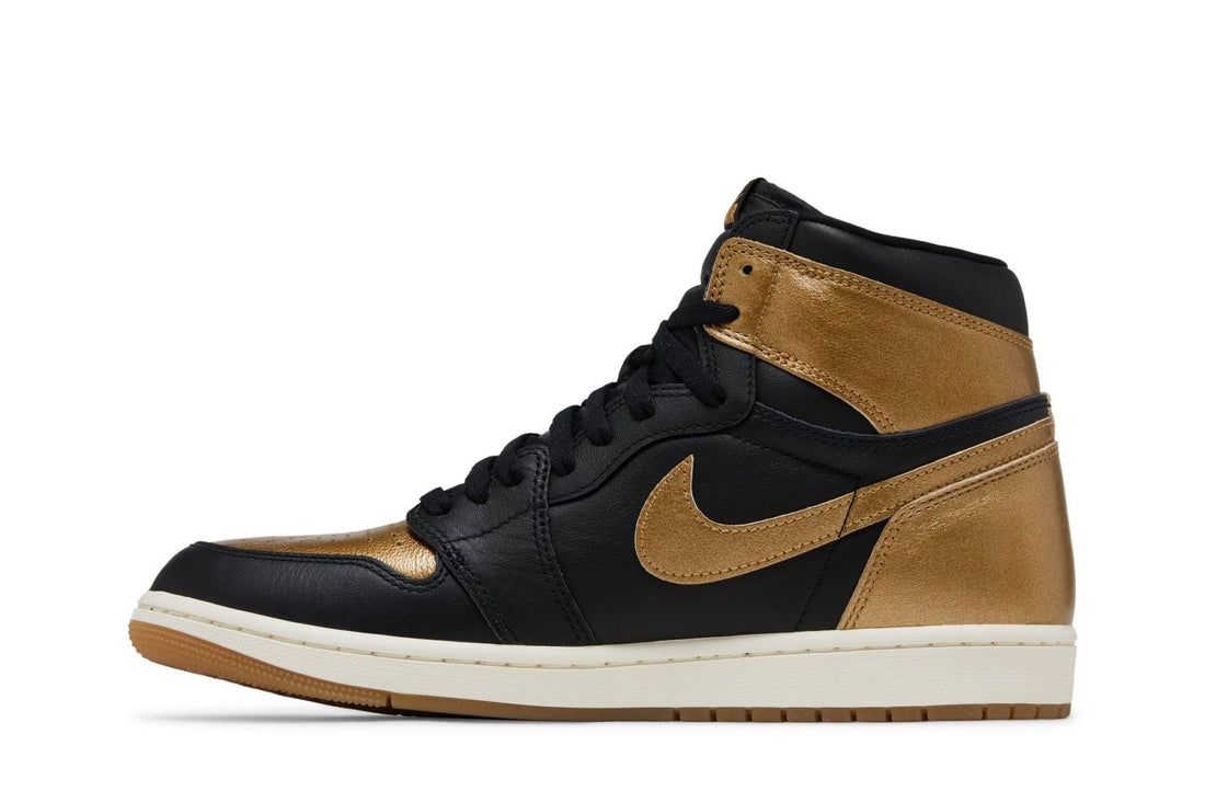 Tênis Nike Air Jordan 1 High OG Black Metallic Gold Preto