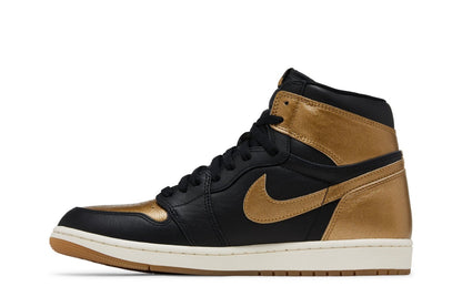 Tênis Nike Air Jordan 1 High OG Black Metallic Gold Preto