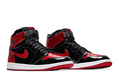 Tênis Nike Air Jordan 1 High Patent Bred Vermelho