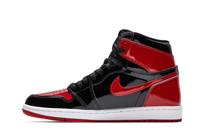 Tênis Nike Air Jordan 1 High Patent Bred Vermelho