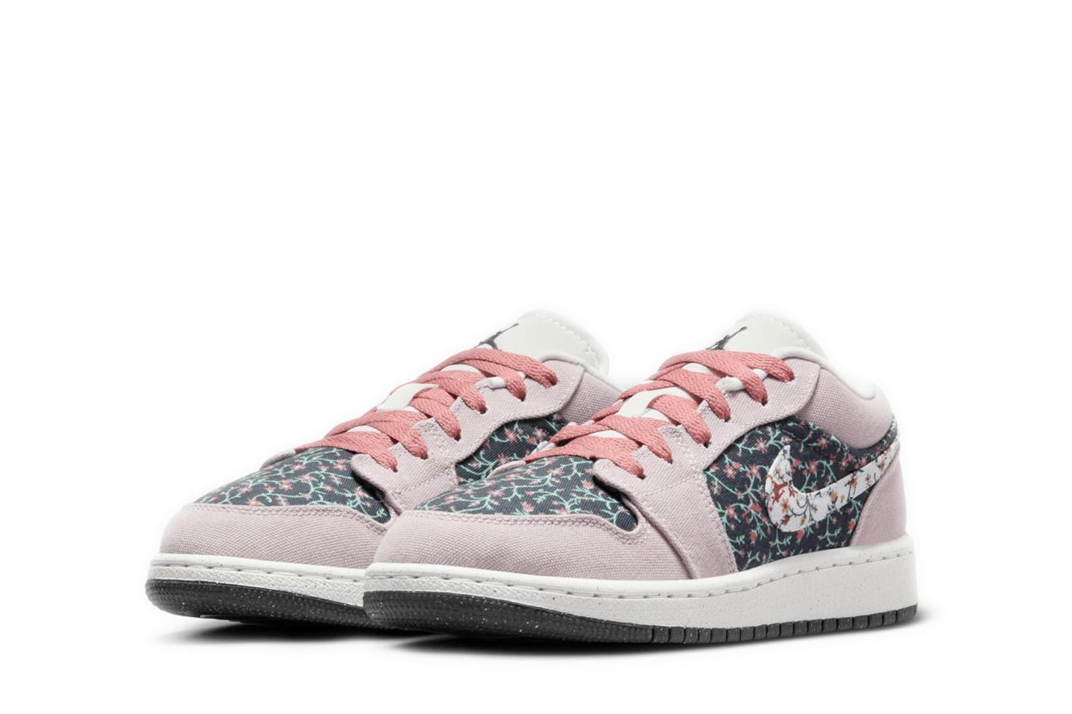 Tênis Nike Air Jordan 1 Low Floral Canvas Rosa
