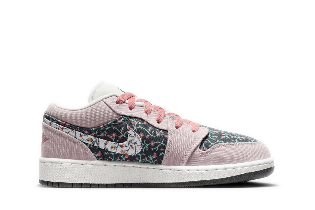 Tênis Nike Air Jordan 1 Low Floral Canvas Rosa