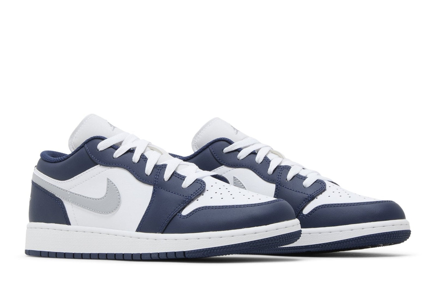 Tênis Nike Air Jordan 1 Low Midnight Navy Wolf Grey Azul Marinho