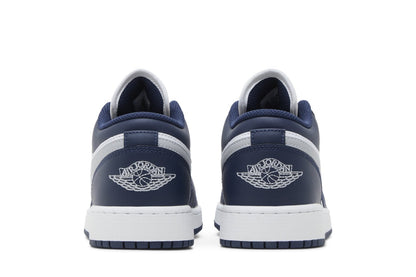 Tênis Nike Air Jordan 1 Low Midnight Navy Wolf Grey Azul Marinho