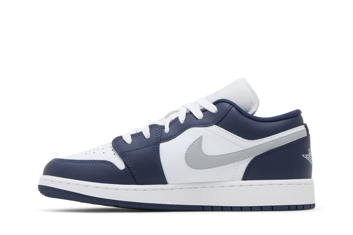 Tênis Nike Air Jordan 1 Low Midnight Navy Wolf Grey Azul Marinho