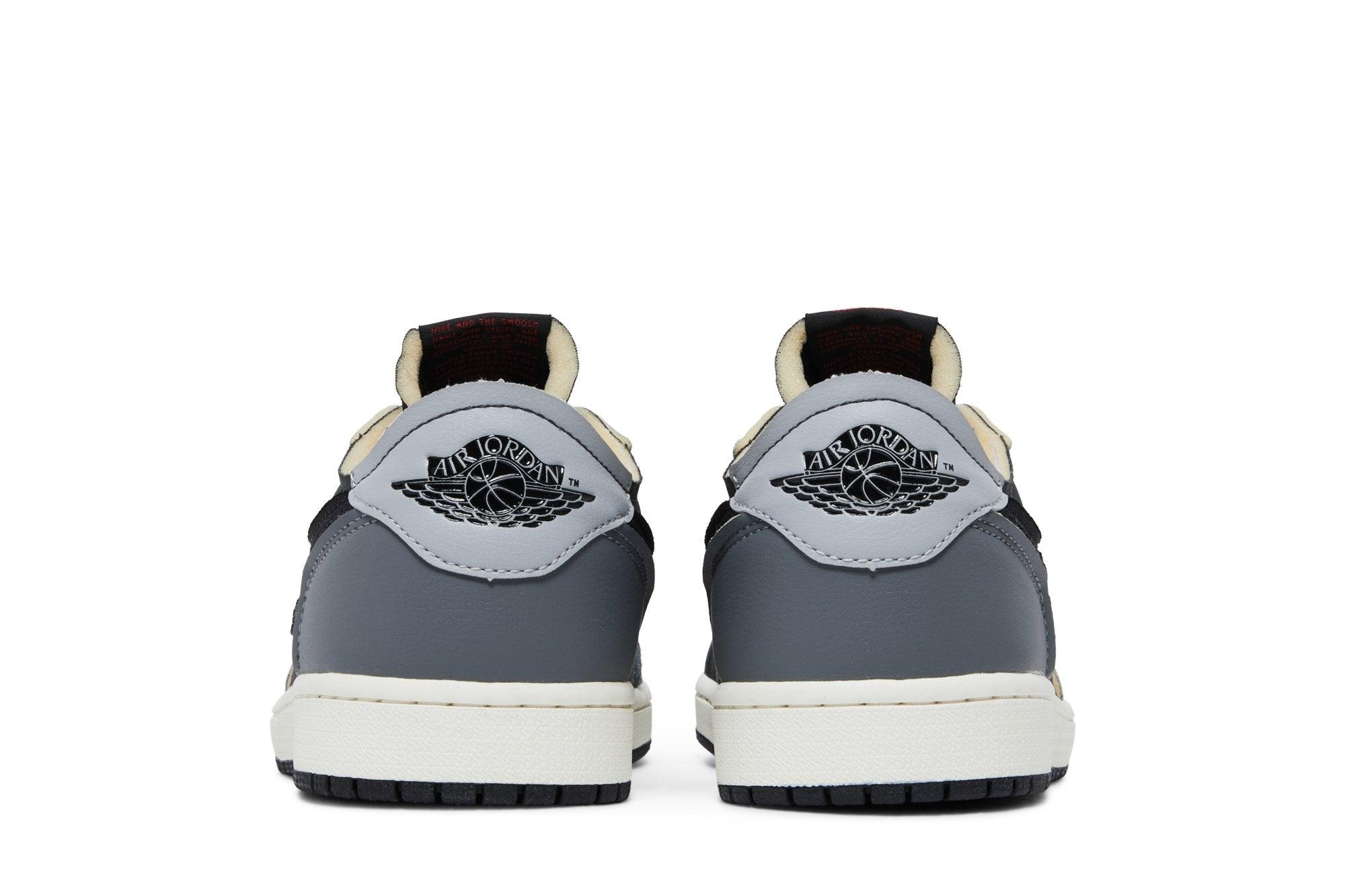Tênis Nike Air Jordan 1 Low OG EX Black and Smoke Grey Cinza