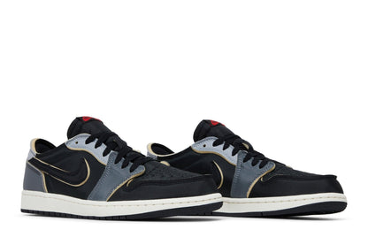 Tênis Nike Air Jordan 1 Low OG EX Black and Smoke Grey Cinza