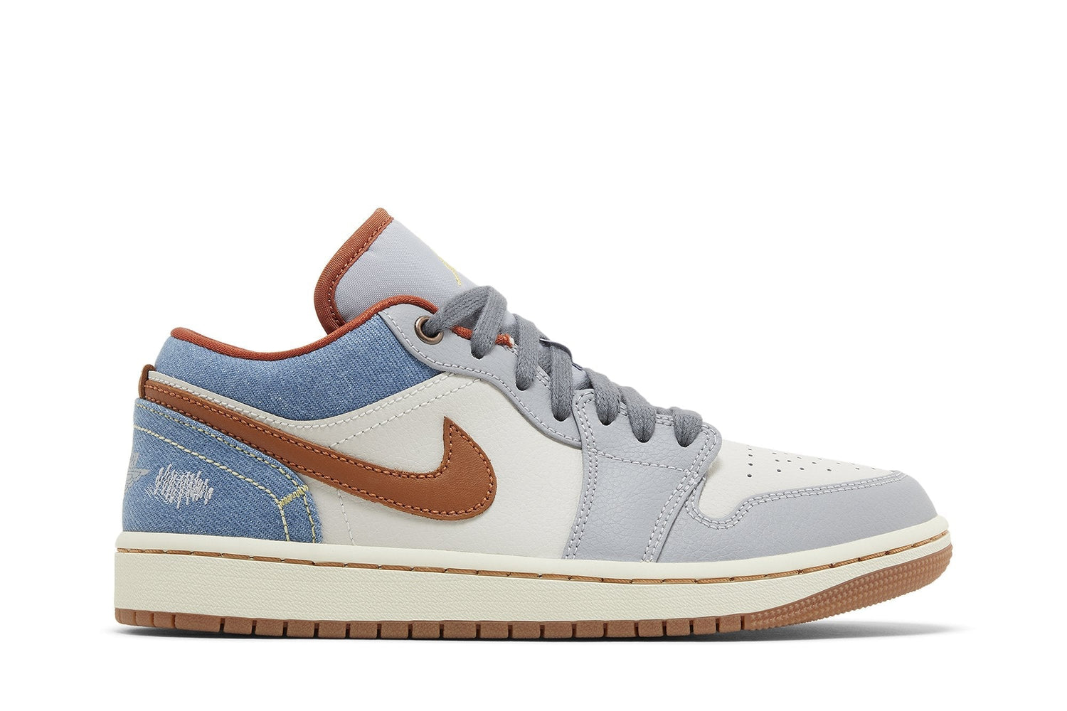 Tênis Nike Air Jordan 1 Low Phantom Denim Cinza
