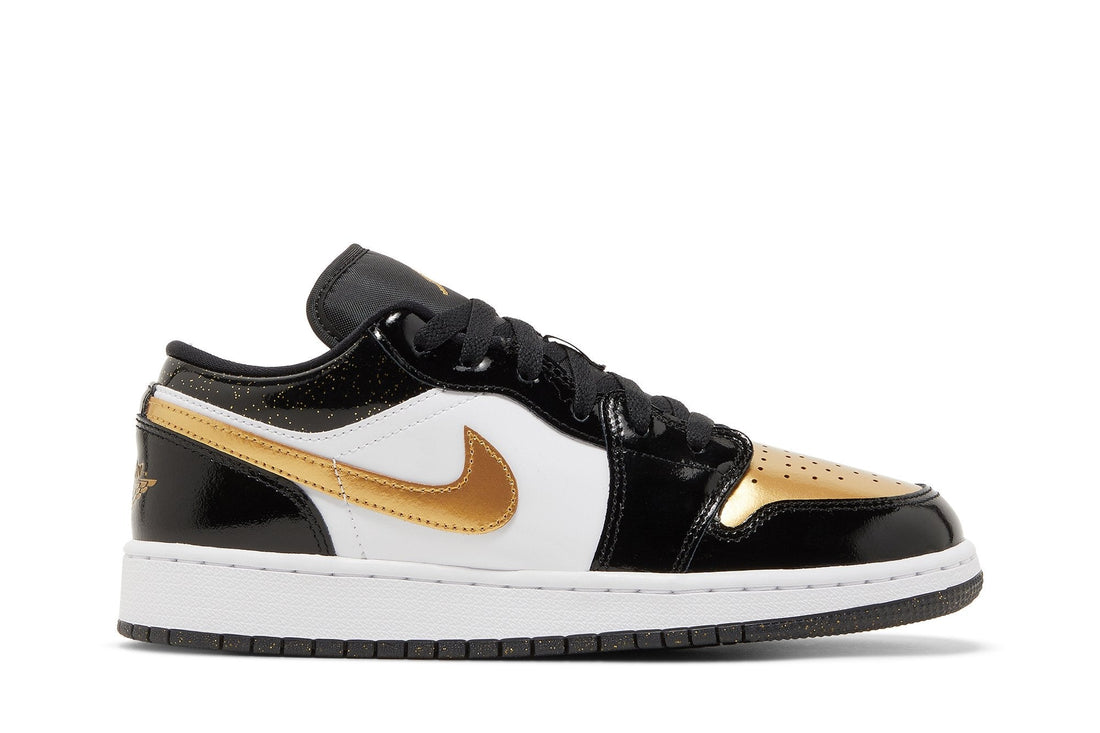 Tênis Nike Air Jordan 1 Low SE GS Gold Toe Preto