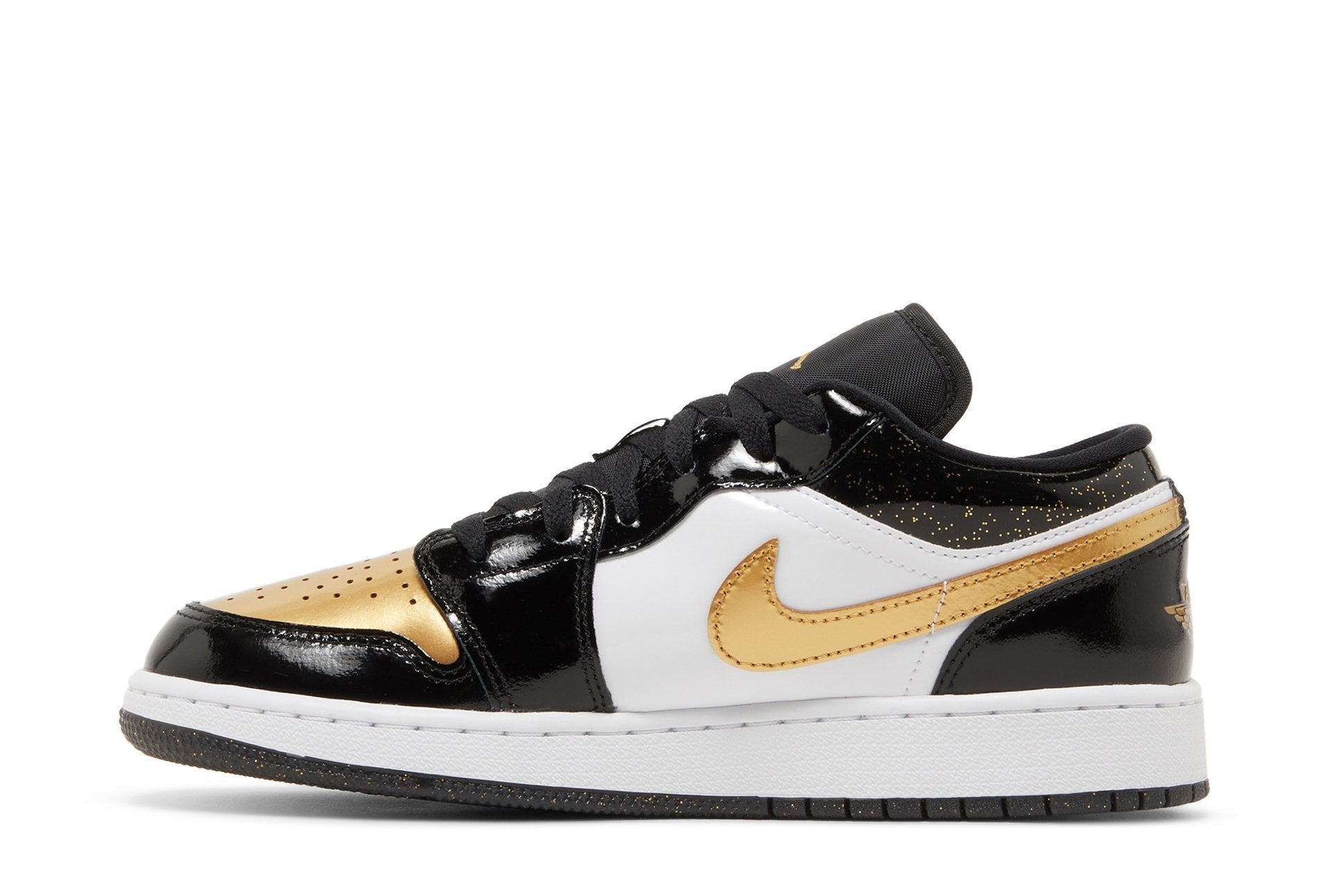 Tênis Nike Air Jordan 1 Low SE GS Gold Toe Preto