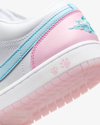Tênis Nike Air Jordan 1 Low Se Paw Print Pink Foam Rosa