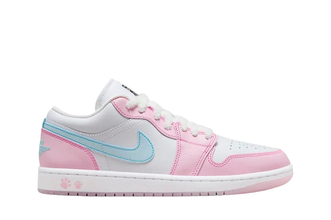 Tênis Nike Air Jordan 1 Low Se Paw Print Pink Foam Rosa