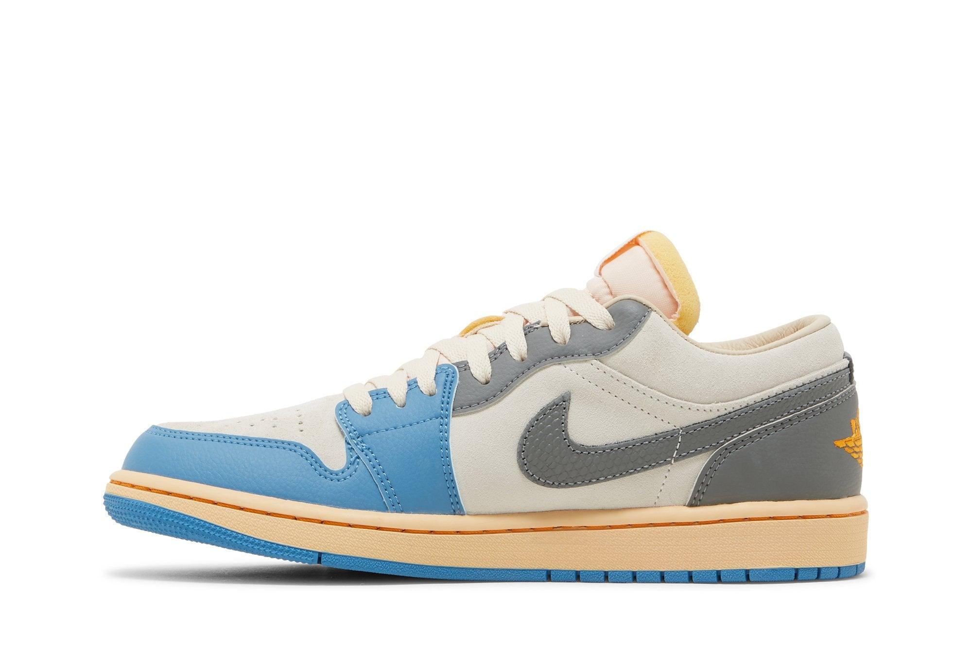 Tênis Nike Air Jordan 1 Low Vintage UNC Grey Azul