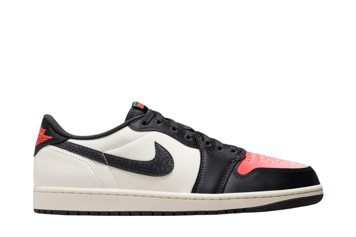 Tênis Nike Air Jordan 1 Low x Paris Saint Germain Sail Off Noir Preto