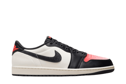 Tênis Nike Air Jordan 1 Low x Paris Saint Germain Sail Off Noir Preto