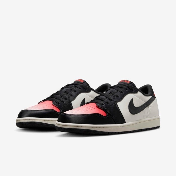 Tênis Nike Air Jordan 1 Low x Paris Saint Germain Sail Off Noir Preto