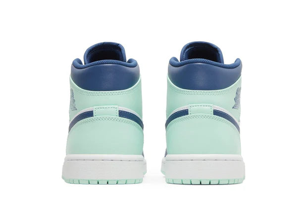 Tênis Nike Air Jordan 1 Mid Aqua Blue Tint Verde
