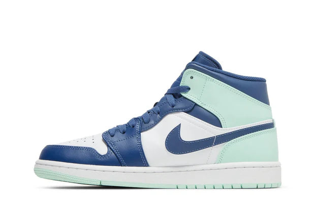 Tênis Nike Air Jordan 1 Mid Aqua Blue Tint Verde