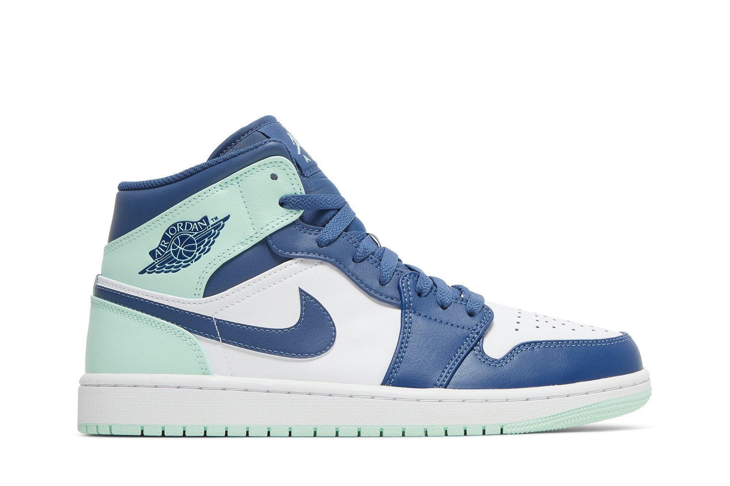 Tênis Nike Air Jordan 1 Mid Aqua Blue Tint Verde
