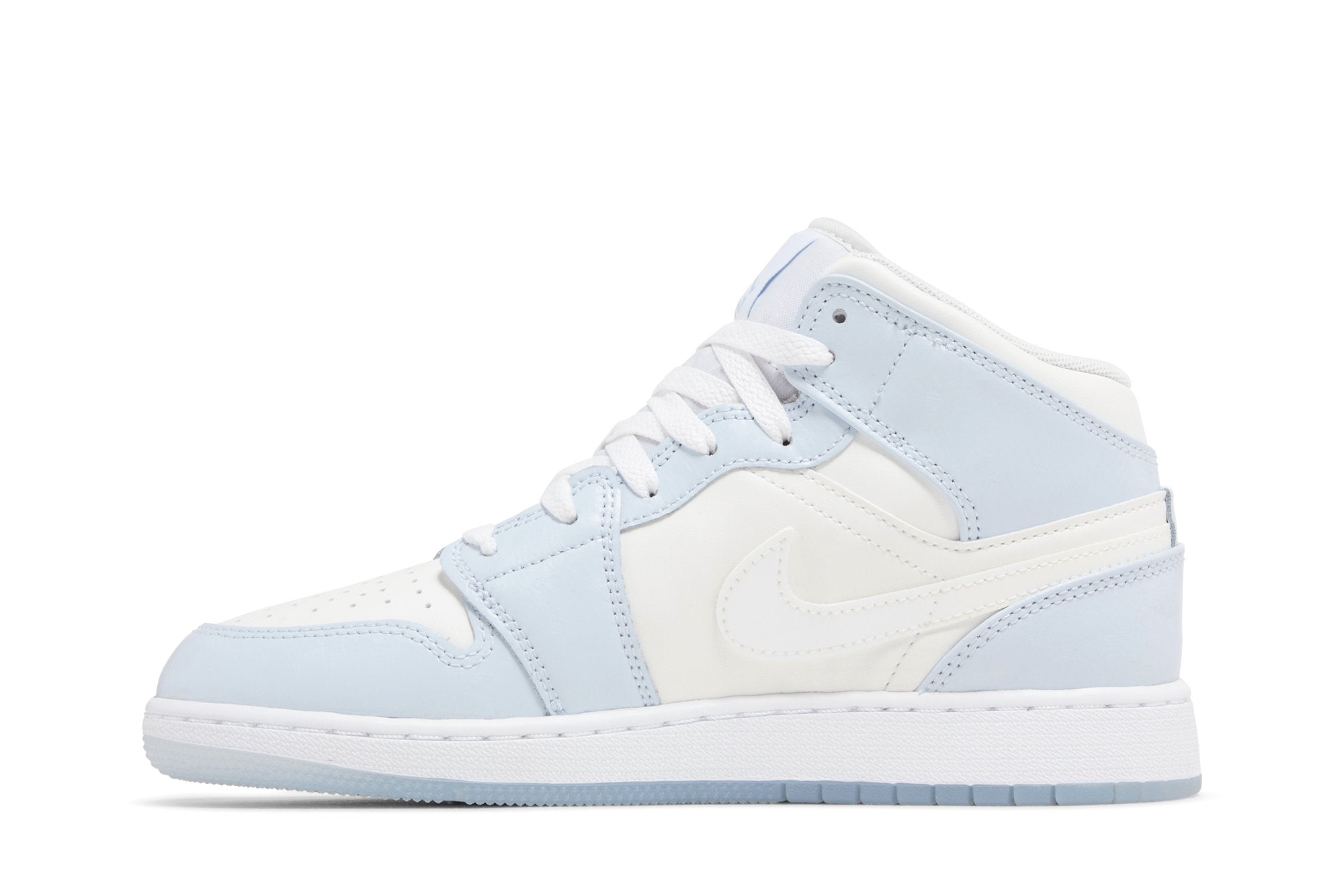 Tênis Nike Air Jordan 1 Mid Glitter Swoosh Azul