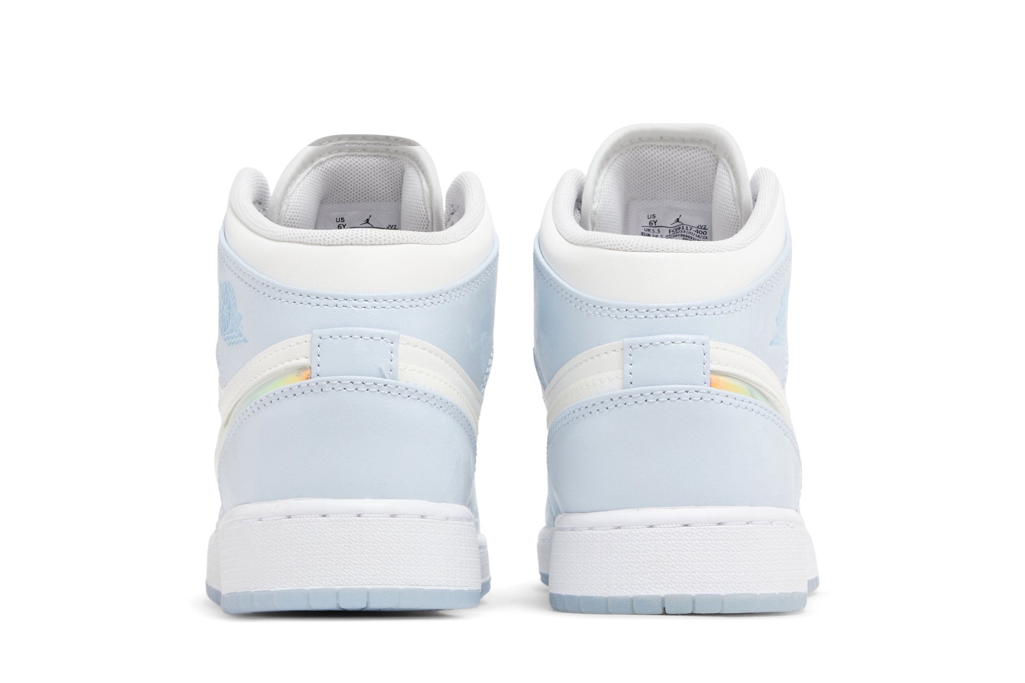 Tênis Nike Air Jordan 1 Mid Glitter Swoosh Azul