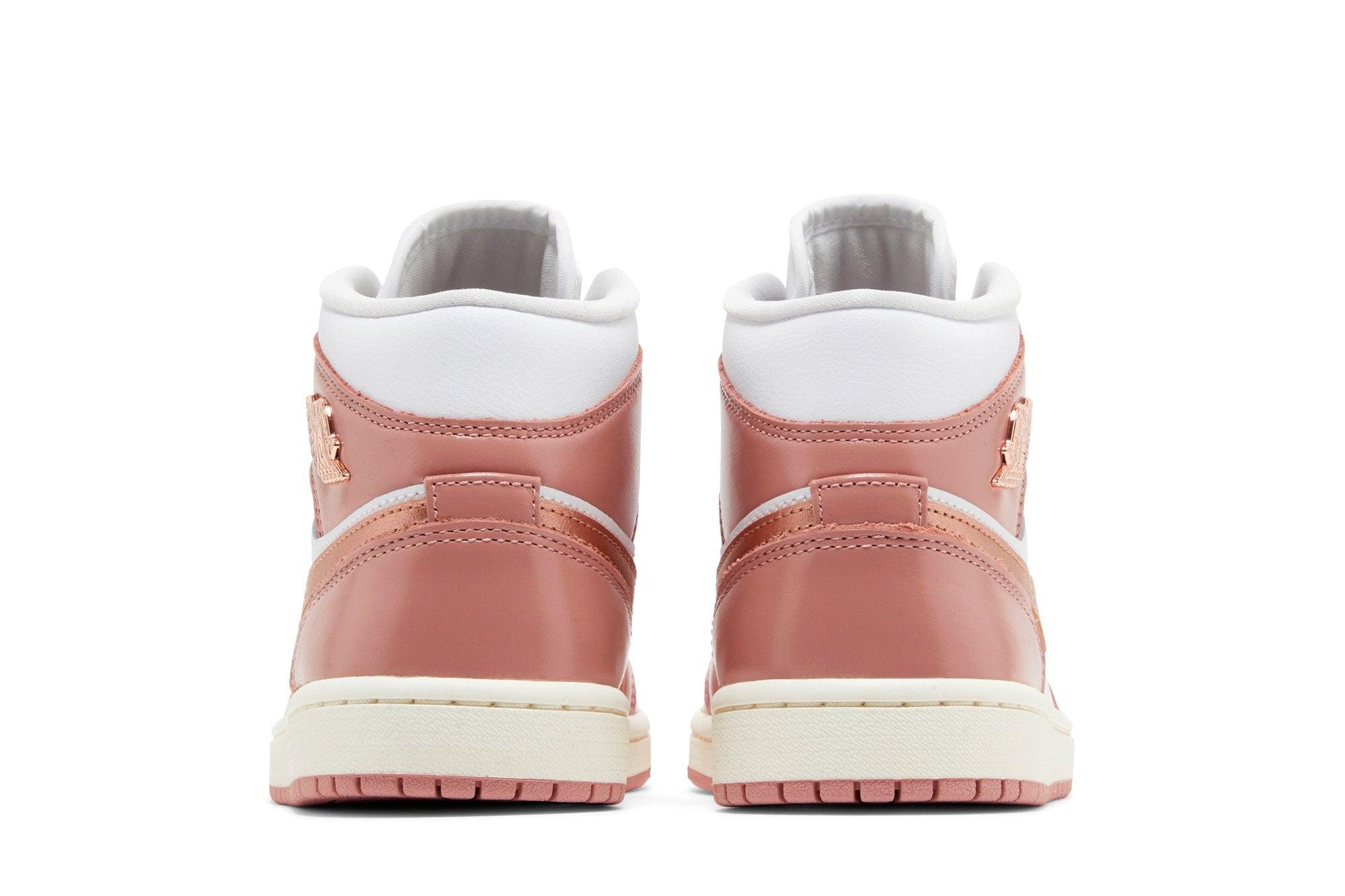 Tênis Nike Air Jordan 1 Mid SE Red Stardust White Rosa