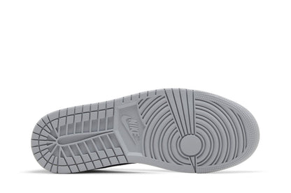 Tênis Nike Air Jordan 1 Mid Wolf Grey Midnight Navy Cinza