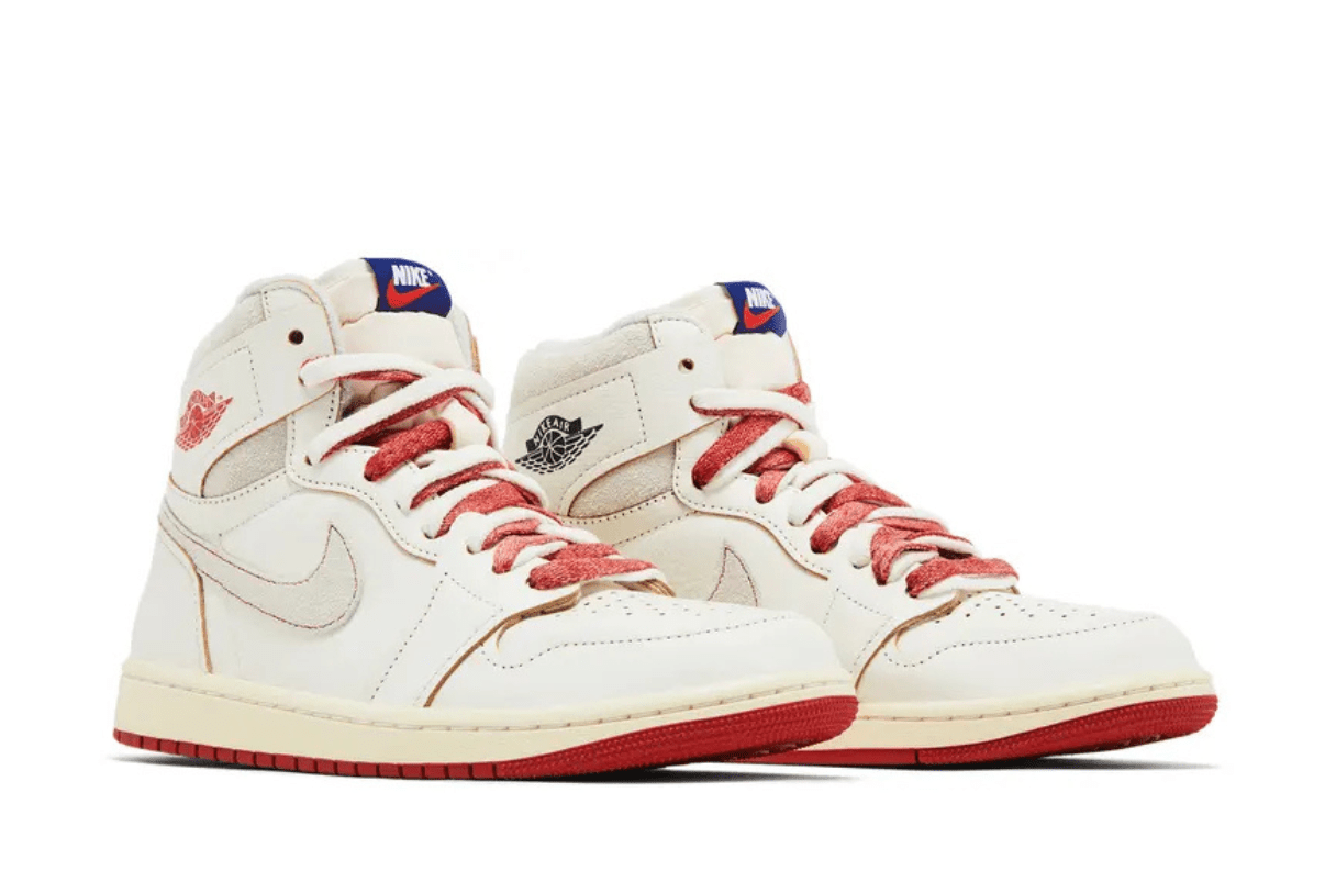 Tênis Nike Air Jordan 1 Retro High Rare Air Sail Cinnabar Bege