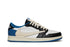 Tênis Nike Air Jordan 1 Retro Low Fragment Design x Travis Scott Couro Branco Preto Azul