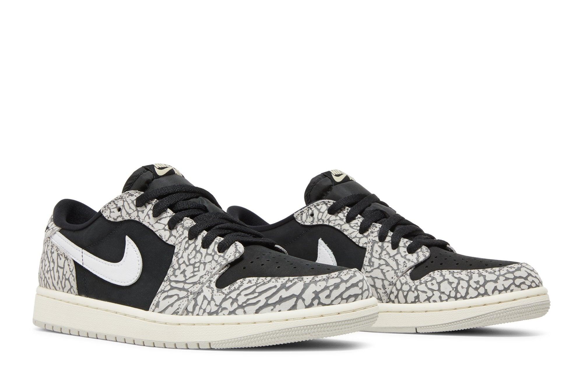 Tênis Nike Air Jordan 1 Retro Low OG Black Cement Preto