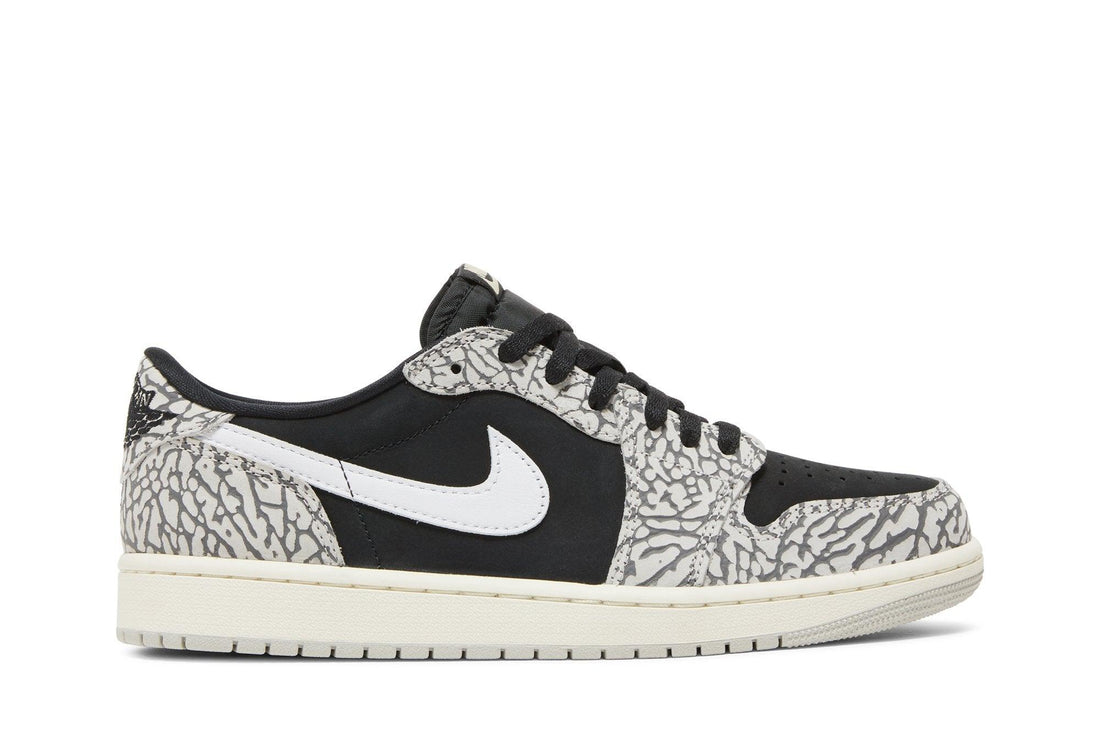 Tênis Nike Air Jordan 1 Retro Low OG Black Cement Preto