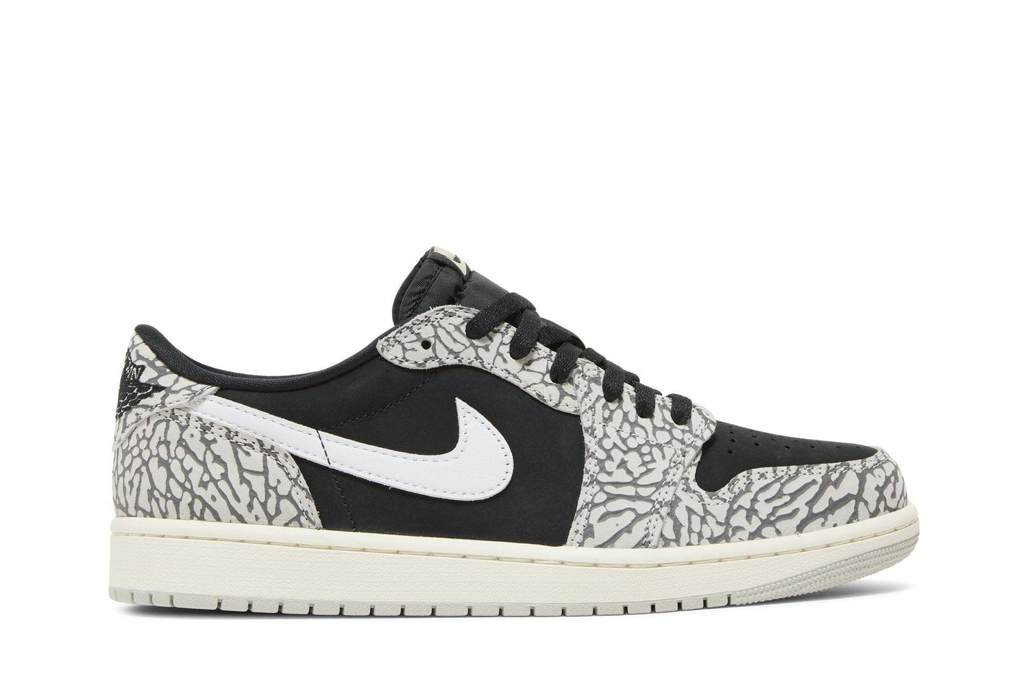 Tênis Nike Air Jordan 1 Retro Low OG Black Cement Preto