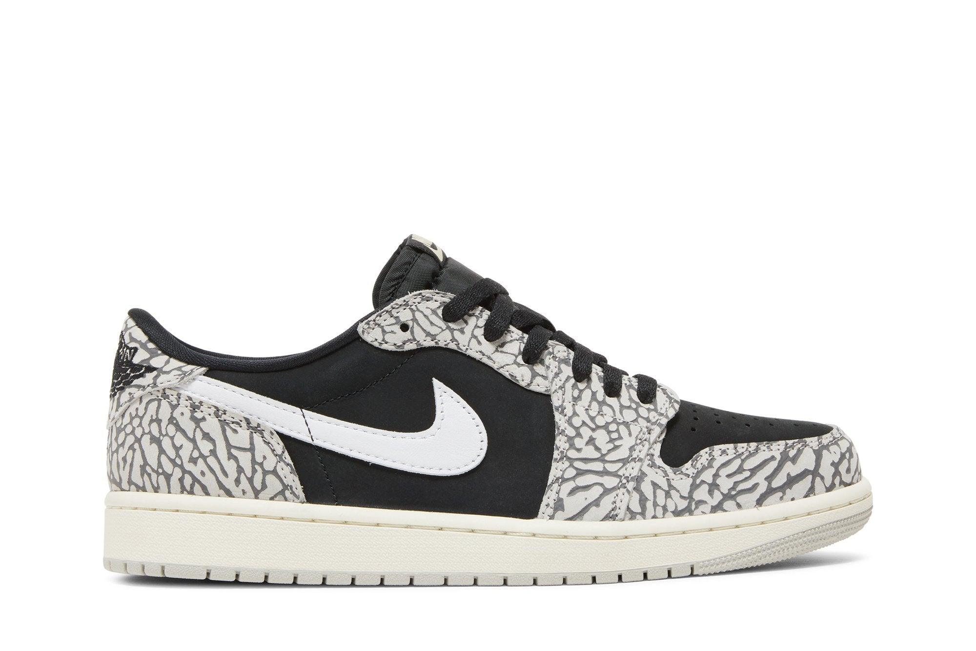 Tênis Nike Air Jordan 1 Retro Low OG Black Cement Preto