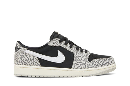 Tênis Nike Air Jordan 1 Retro Low OG Black Cement Preto