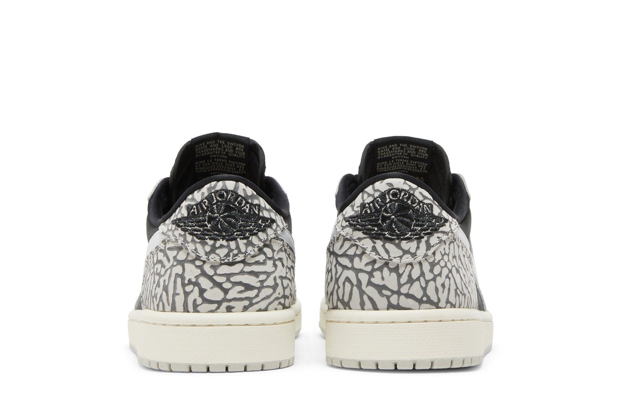 Tênis Nike Air Jordan 1 Retro Low OG Black Cement Preto