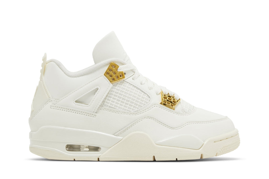 Tênis Nike Air Jordan 4 Retro Metallic Gold Branco