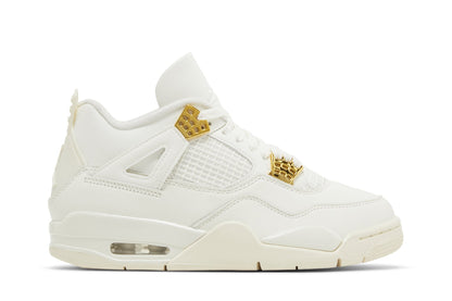 Tênis Nike Air Jordan 4 Retro Metallic Gold Branco