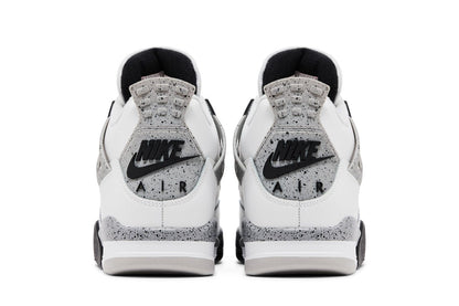 Tênis Nike Air Jordan 4 Retro OG Nike White Cement Couro Branco