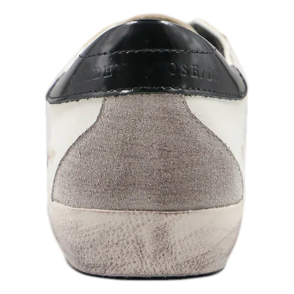 Tênis Golden Goose Super-Star Branco Black Estrela Cinza