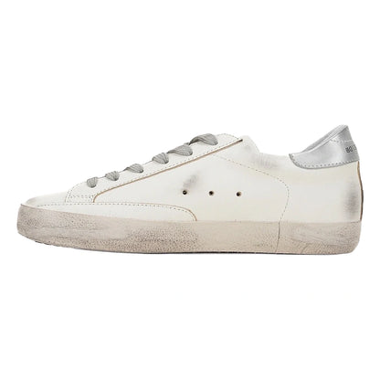 Tênis Golden Goose Super-Star Silver Glitter Estrela Prateado