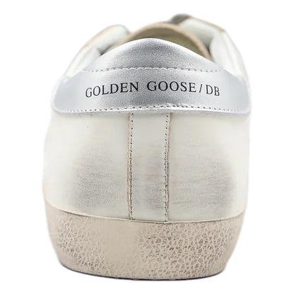 Tênis Golden Goose Super-Star Silver Glitter Estrela Prateado