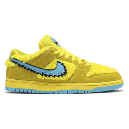 Tênis Grateful Dead x Nike SB Dunk Low Yellow Bear Amarelo